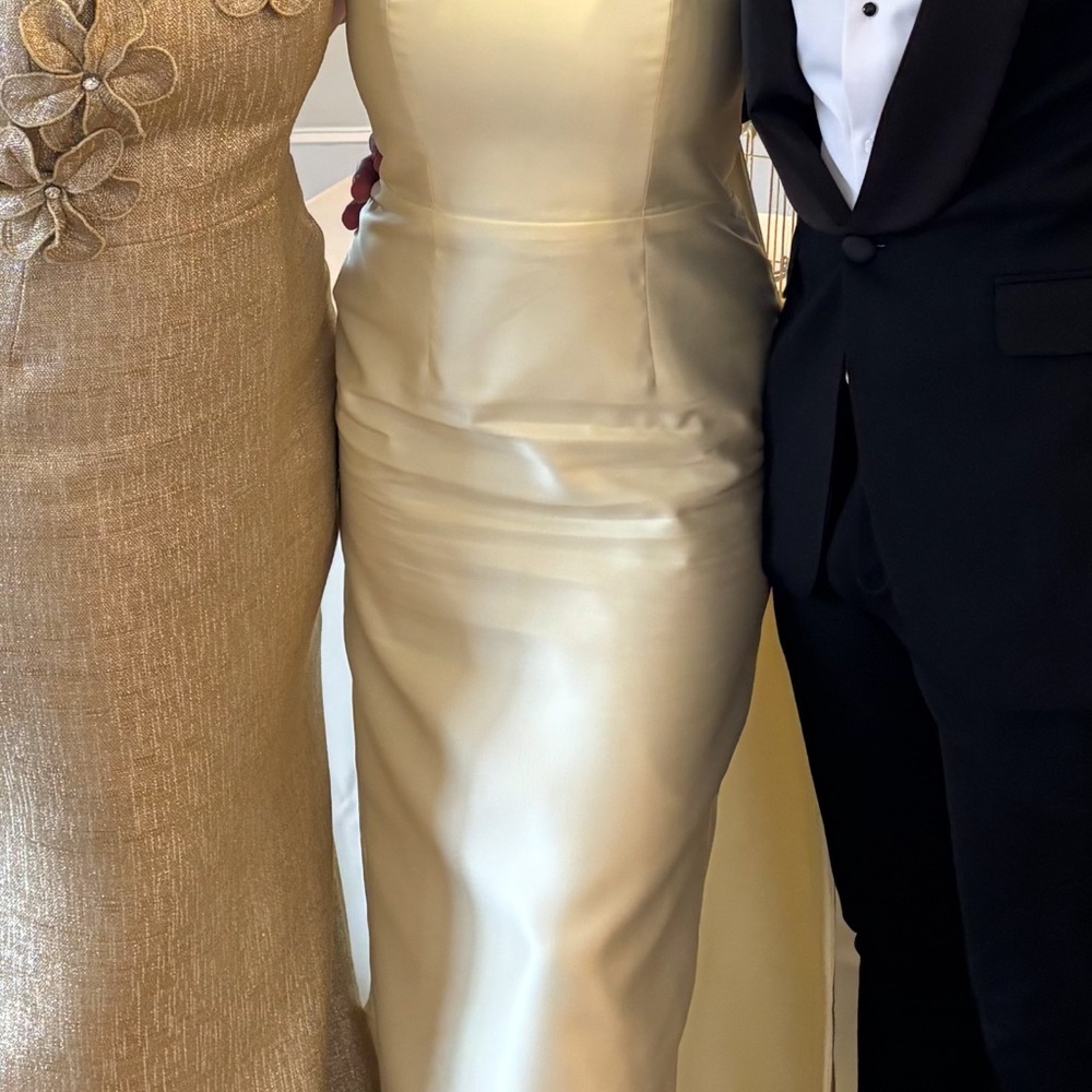 Elegant Cream Evening Gown